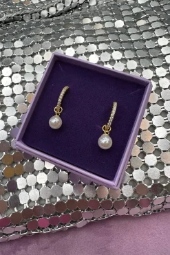 Clearance Pearl And Stone Earing Øreringe