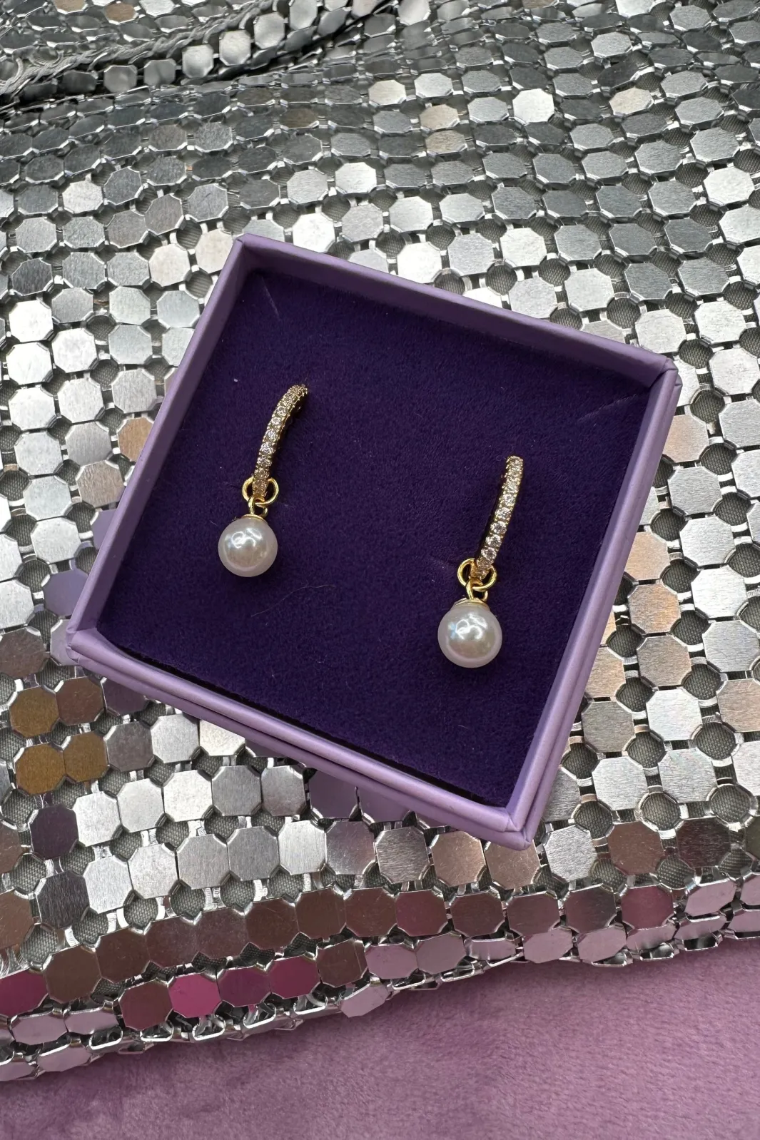 Clearance Pearl And Stone Earing Øreringe