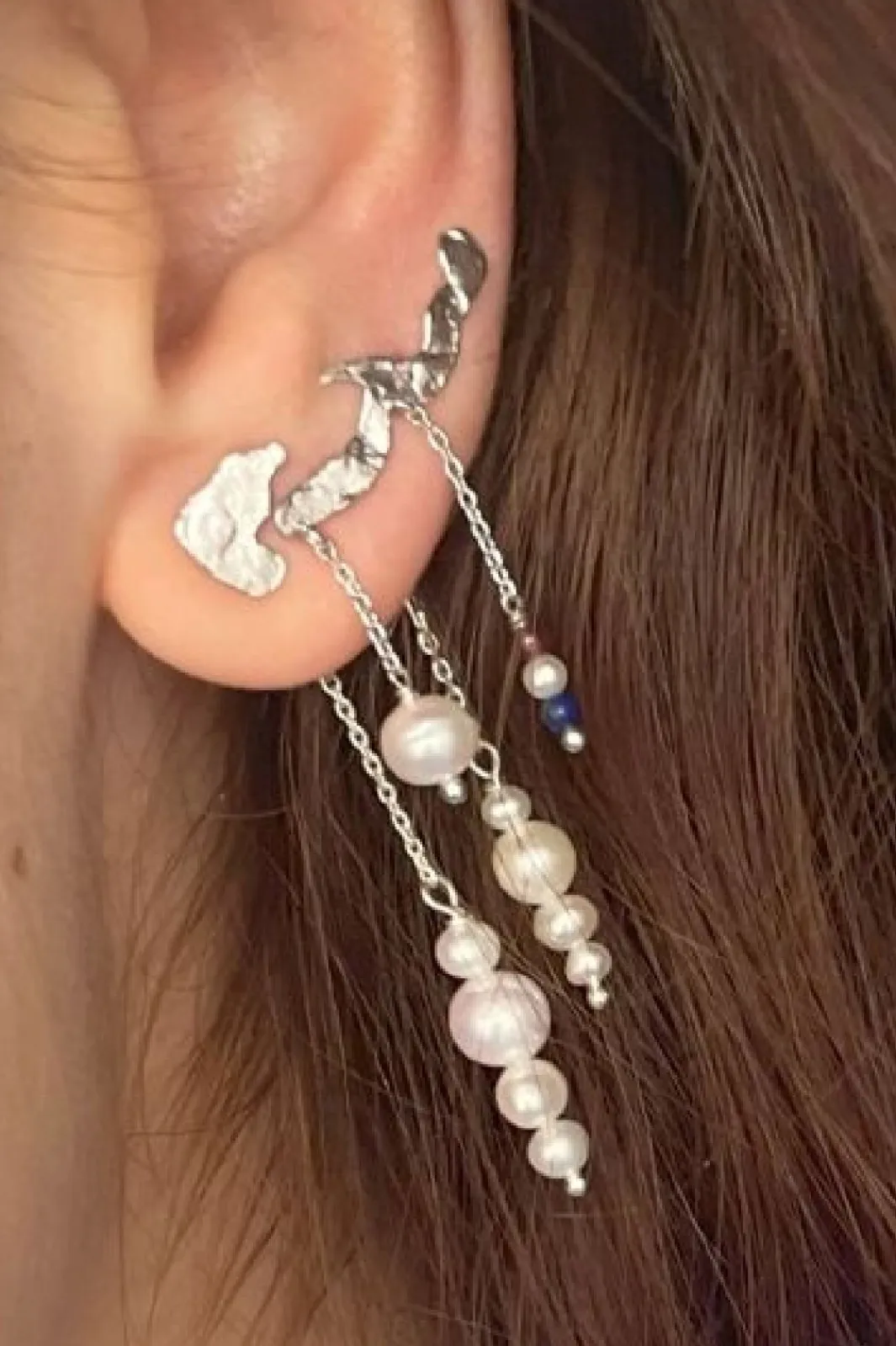 Stine A Øreringe<Pearl Berries Behind Ear Earring 1310-00