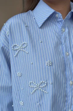 Dear Molly Bluser & Skjorter<Pearl Bow Shirt 160786C