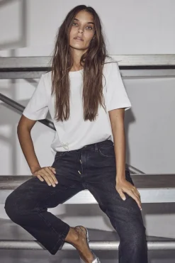 Outlet Pearl Bow Tee HL10027 T-Shirts & Toppe