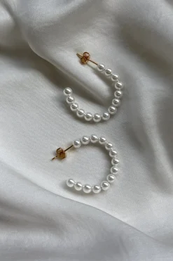 Online Pearl Ear Hoop Øreringe
