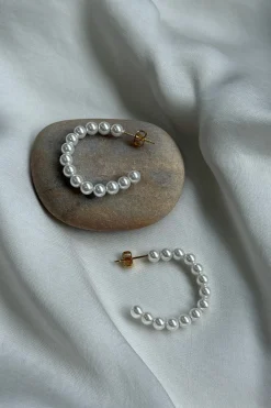 Online Pearl Ear Hoop Øreringe