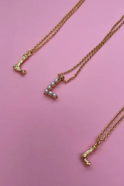 Mellow Moon Halskæder<Pearl Letter Necklace