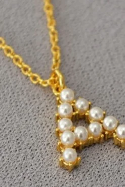 Mellow Moon Halskæder<Pearl Letter Necklace