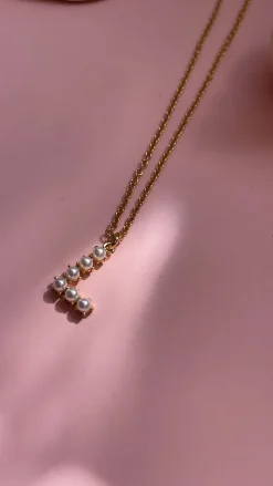 Mellow Moon Halskæder<Pearl Letter Necklace