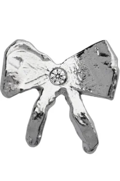 Stine A Øreringe<Petit Bow Earring With Stone Silver