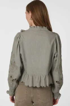Outlet Petrine Embroidery Blouse 161136 Bluser & Skjorter|Ammevenligt Tøj