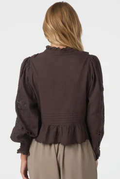 Neo Noir Bluser & Skjorter|Ammevenligt Tøj<Petrine Embroidery Blouse 161136