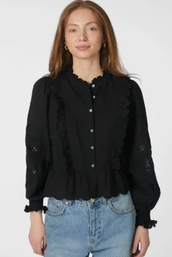 Neo Noir Bluser & Skjorter|Ammevenligt Tøj<Petrine Embroidery Blouse 161136