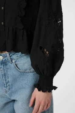 Neo Noir Bluser & Skjorter|Ammevenligt Tøj<Petrine Embroidery Blouse 161136
