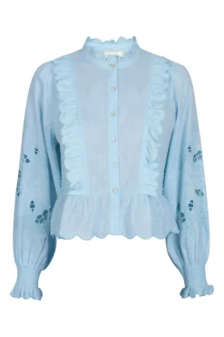 Outlet Petrine Embroidery Blouse 161136 Bluser & Skjorter|Ammevenligt Tøj