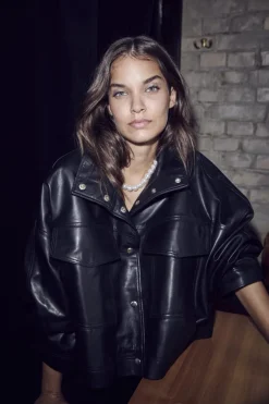 Clearance Phoebecc Leather Box Jacket 30260 Overtøj & Jakker