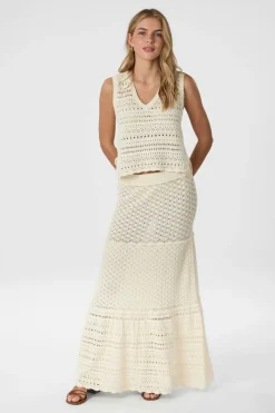 Hot Pillina Crochet Knit Skirt 165220 Nederdele