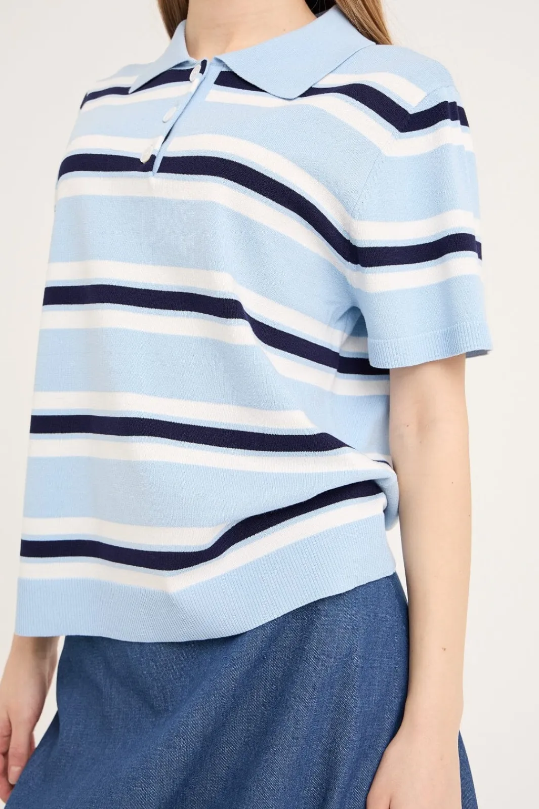 A-View Bluser & Skjorter<Polo Stripe Knit Blouse AV5060