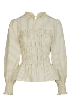 New Possa Crepe Stripe Blouse 166413 Bluser & Skjorter