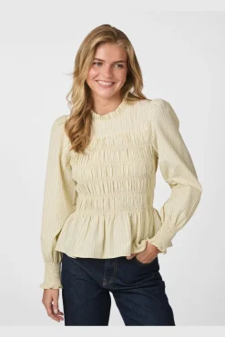 New Possa Crepe Stripe Blouse 166413 Bluser & Skjorter