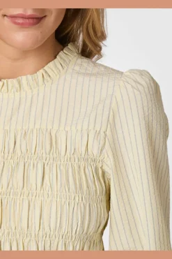 New Possa Crepe Stripe Blouse 166413 Bluser & Skjorter