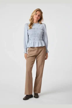 Neo Noir Bluser & Skjorter<Possa Stripe Smock Blouse 164667