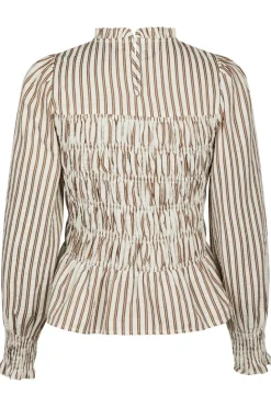 Clearance Possa Twin Stripe Smock Blouse 165011 Bluser & Skjorter