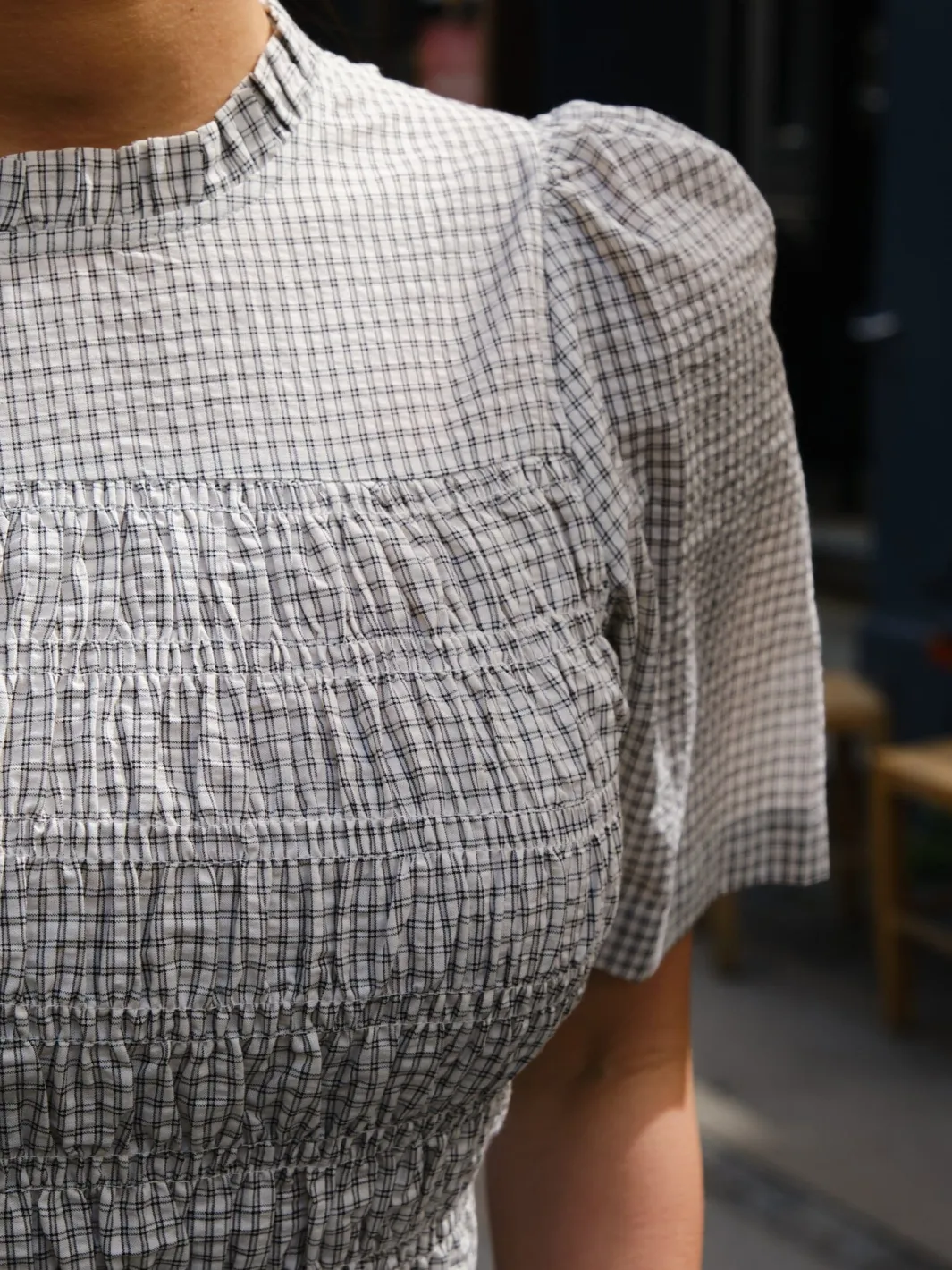 Outlet Possini Small Check Blouse 165420 Bluser & Skjorter