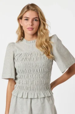 Outlet Possini Small Check Blouse 165420 Bluser & Skjorter
