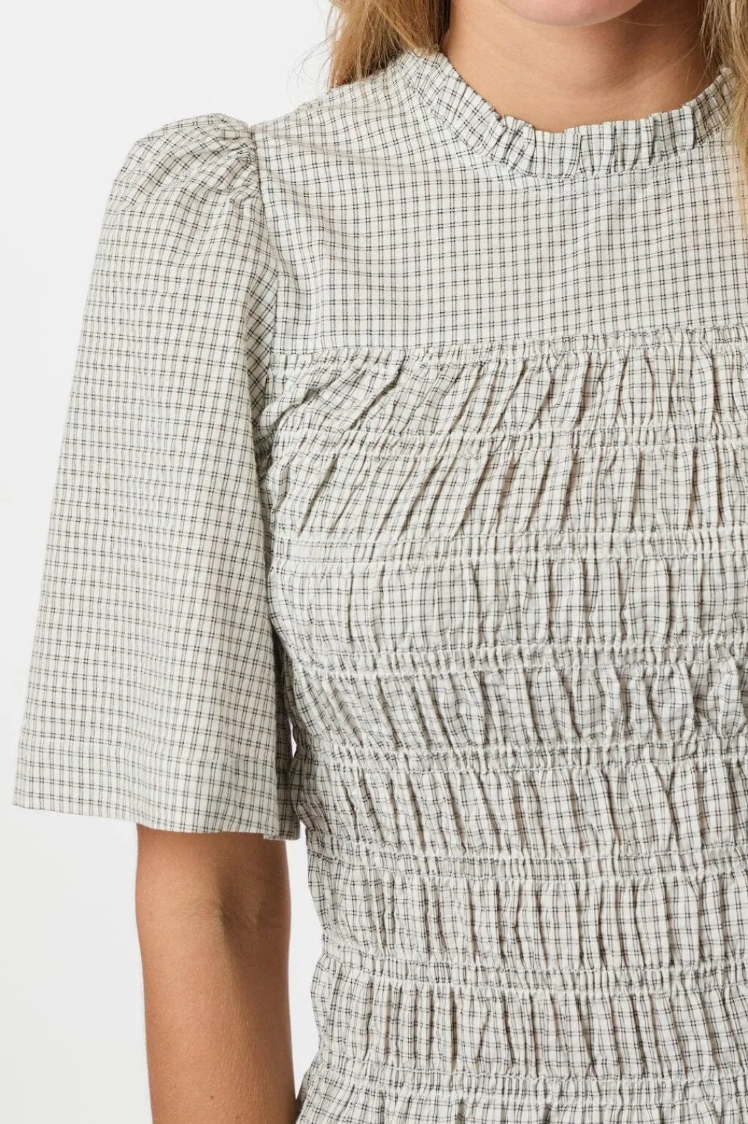 Outlet Possini Small Check Blouse 165420 Bluser & Skjorter