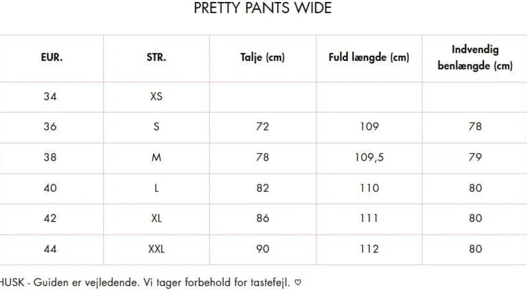 Sale Pretty Pants Wide Bukser, Jeans & Leggings