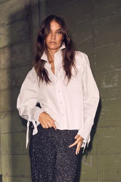 Hot Pure Cuff Tie Shirt HL10386 Bluser & Skjorter|Ammevenligt Tøj