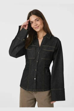 New Rabia Denim Shirt 166018 Bluser & Skjorter|Ammevenligt Tøj