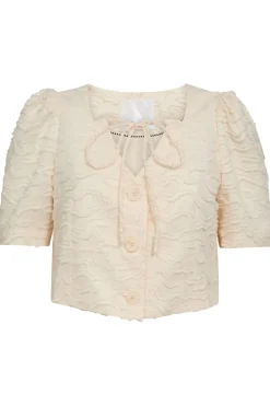 Outlet Rachelcc Crop Tie Ss Shirt 35801 Bluser & Skjorter|Ammevenligt Tøj