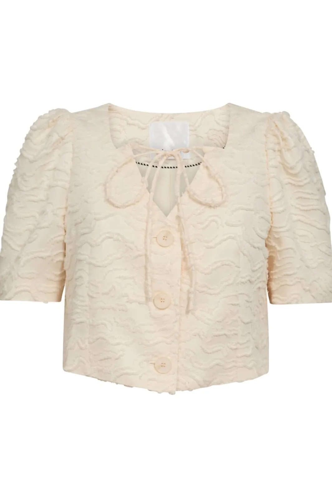 Outlet Rachelcc Crop Tie Ss Shirt 35801 Bluser & Skjorter|Ammevenligt Tøj