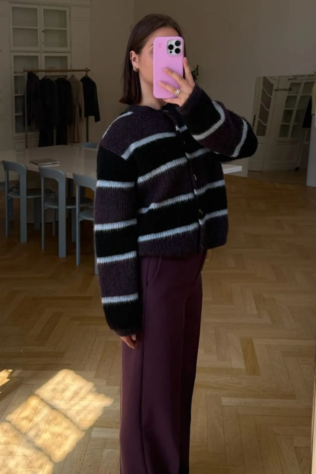 Hot Rafaelmd Stripe Cardigan 58781 Cardigans|Ammevenligt Tøj