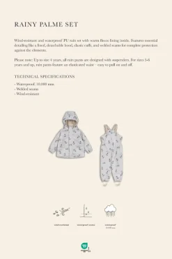 Børn Konges Sløjd Regntøj<Rainy Palme Set Ks103530
