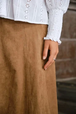 Hot Raya Faux Suede Skirt 166255 Sæt 🛍️|Nederdele
