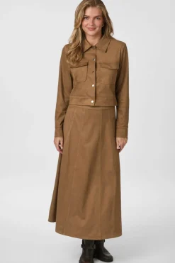 Hot Raya Faux Suede Skirt 166255 Sæt 🛍️|Nederdele