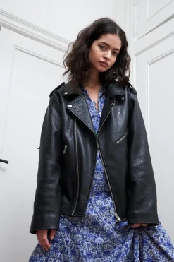 Discount Rayll Leather Jacket Os90042-6001 Overtøj & Jakker