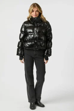 New Rhea Shiny Puffer Jacket 165094 Overtøj & Jakker