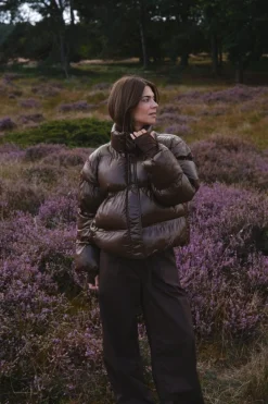 Outlet Rhea Shiny Puffer Jacket 165094 Overtøj & Jakker