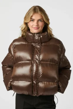 Outlet Rhea Shiny Puffer Jacket 165094 Overtøj & Jakker