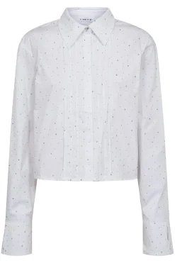 Haute L'Amitié Bluser & Skjorter|Ammevenligt Tøj<Rhinestone Crop Shirt HL10404