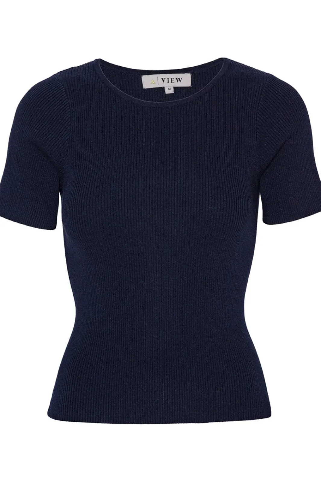 Rib Knit Short Sleeve Top Bluser & Skjorter|Strik