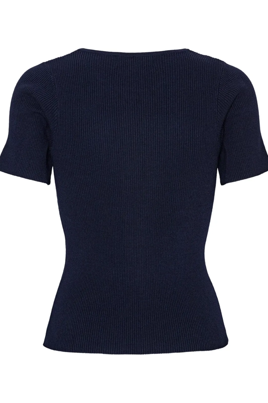 Rib Knit Short Sleeve Top Bluser & Skjorter|Strik