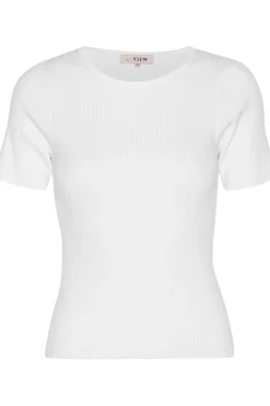 A-View T-Shirts & Toppe<Rib Knit Short Sleeve Top