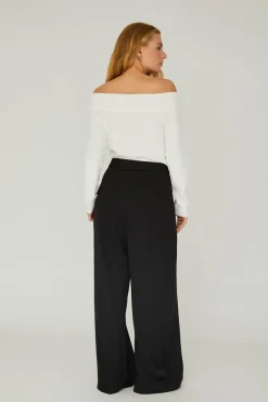 New Rib Offshoulder Blouse Bluser & Skjorter