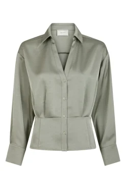 Neo Noir Bluser & Skjorter|Ammevenligt Tøj<Risisa Heavy Sateen Shirt 164052