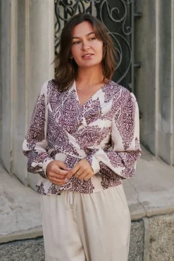 Neo Noir Bluser & Skjorter<Rista Paisley Drop Blouse 166208