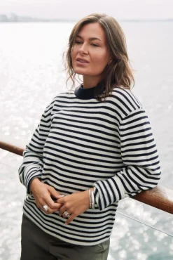 Neo Noir Strik|Bluser & Skjorter<Rivi Stripe Knit Sweater 164957