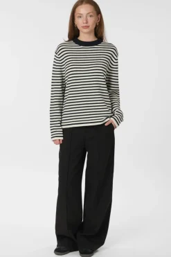 Neo Noir Strik|Bluser & Skjorter<Rivi Stripe Knit Sweater 164957