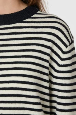 Neo Noir Strik|Bluser & Skjorter<Rivi Stripe Knit Sweater 164957